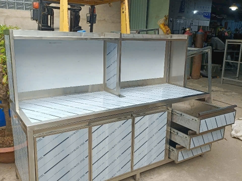 🥤 TỔNG HỢP TẤT CẢ CÁC  QUẦY PHA CHẾ INOX – ĐẦY ĐỦ CHỨC NĂNG, TIẾT KIỆM KHÔNG GIAN 🧊INOX ĐẠI CƯỜNG