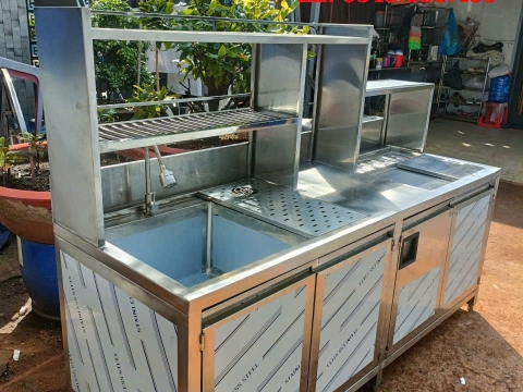 🥤 TỔNG HỢP TẤT CẢ CÁC  QUẦY PHA CHẾ INOX – ĐẦY ĐỦ CHỨC NĂNG, TIẾT KIỆM KHÔNG GIAN 🧊INOX ĐẠI CƯỜNG
