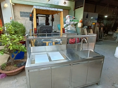 🥤 TỔNG HỢP TẤT CẢ CÁC  QUẦY PHA CHẾ INOX – ĐẦY ĐỦ CHỨC NĂNG, TIẾT KIỆM KHÔNG GIAN 🧊INOX ĐẠI CƯỜNG