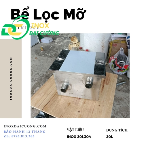 Bể Mở  20L/BỂ MỠ LẮP GIA ĐÌNH CĂN HỘ