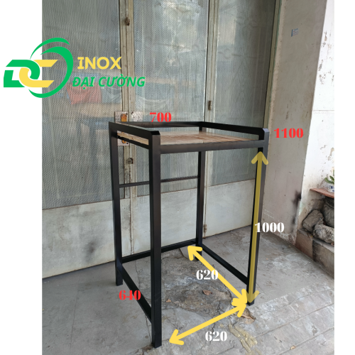 KỆ GIÁ MÁY SẤY - MÁY GIẶT CHỐNG RUNG INOX ĐẠI CƯỜNG KE001