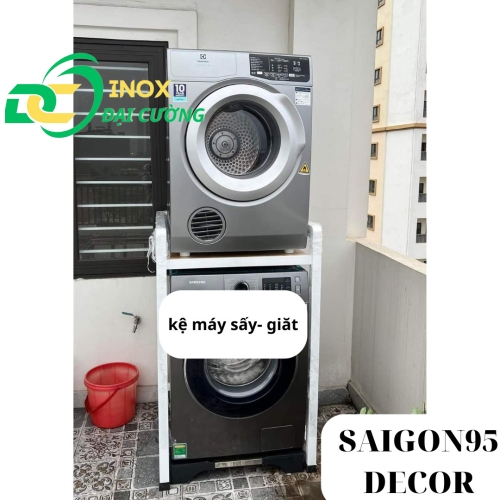 khung kệ máy gặt