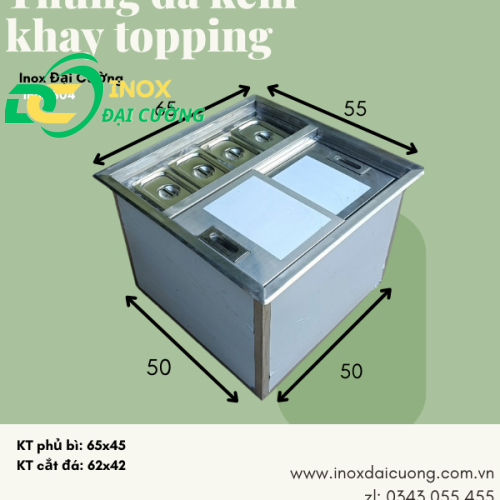 THÙNG KÈM 4 KHAY TOPING 55x55x40