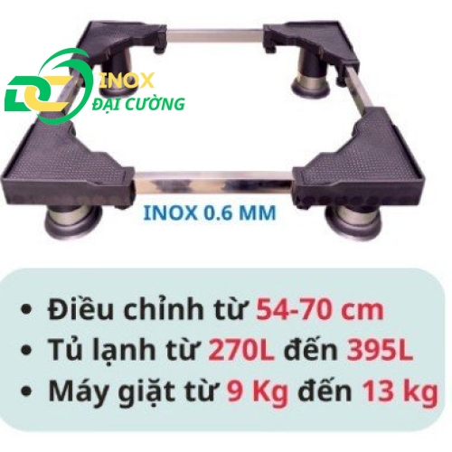 Chân máy giặt,tủ lạnh inox 