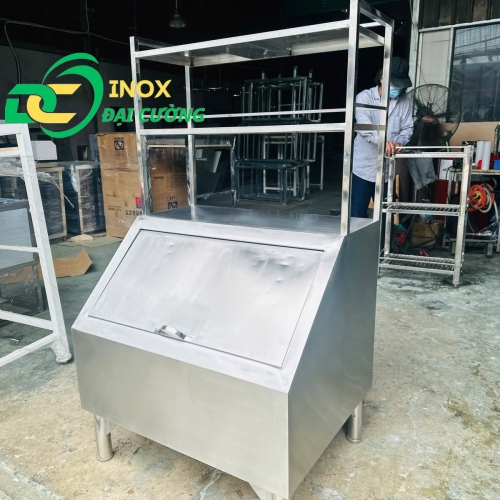 🔥 THÙNG ĐÁ NGHIÊNG INOX ĐẠI CƯỜNG – GỌN GÀNG, TIỆN DỤNG, CHUYÊN NGHIỆP 🔥