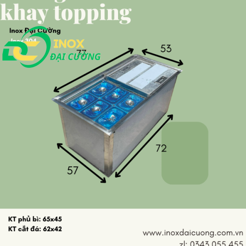 THÙNG KÈM 6 KHAY TOPING 1/6 73X55X40