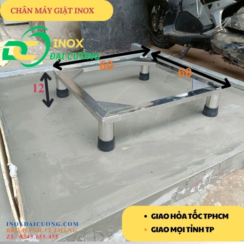 Chân máy giặt,tủ lạnh inox 60x60