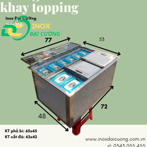THÙNG KÈM 12 KHAY TOPING 950X505X400