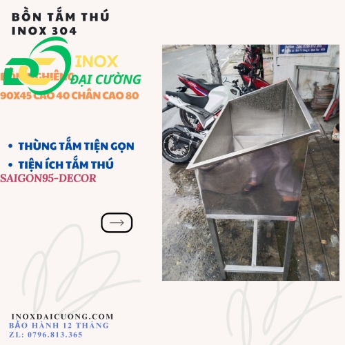 Bồn Tắm Thú Inox dạng phẳng