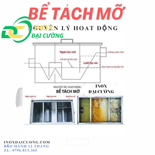 Bể lọc mỡ  50l/ bể tách mở nhà hàng, quán ăn/ bể lắp nổi