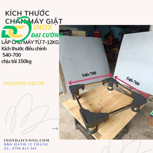 KỆ GIÁ MÁY SẤY - MÁY GIẶT CỬA TRÊN CHỐNG RUNG  SƠN TĨNH ĐIỆN MÀU TRẮNG/ INOX ĐẠI CƯỜNG KE008