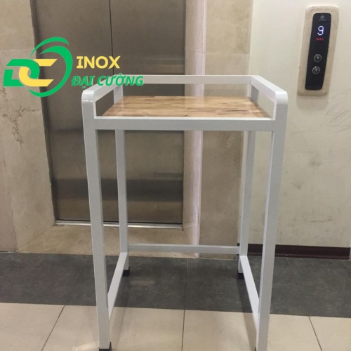 KỆ GIÁ MÁY SẤY - MÁY GIẶT CHỐNG RUNG  SƠN TĨNH ĐIỆN MÀU TRẮNG/ INOX ĐẠI CƯỜNG KE003