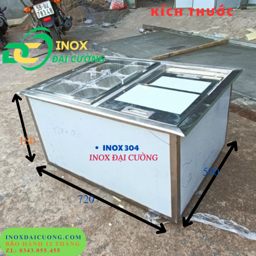 THÙNG KÈM 6 KHAY TOPING 1/6 73X55X40