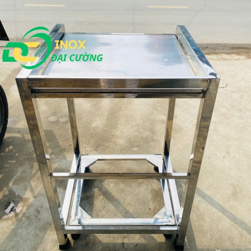 KỆ GIÁ MÁY SẤY - MÁY GIẶT Full Inox CHỐNG RUNG INOX ĐẠI CƯỜNG KE001