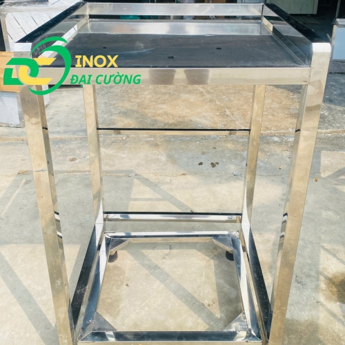 KỆ GIÁ MÁY SẤY - MÁY GIẶT Full Inox CHỐNG RUNG INOX ĐẠI CƯỜNG KE001