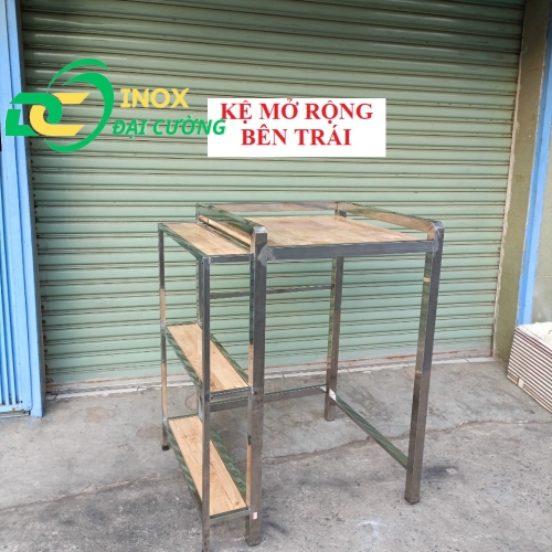 KỆ GIÁ MÁY SẤY - MÁY GIẶT MỞ RỘNG LOẠI INOX CHỐNG RUNG INOX ĐẠI CƯỜNG KE002