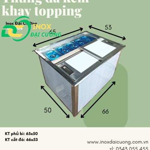 THÙNG KÈM 12 KHAY TOPING 950X505X400