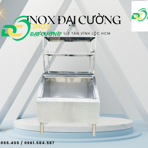 🔥 THÙNG ĐÁ NGHIÊNG INOX ĐẠI CƯỜNG – GỌN GÀNG, TIỆN DỤNG, CHUYÊN NGHIỆP 🔥