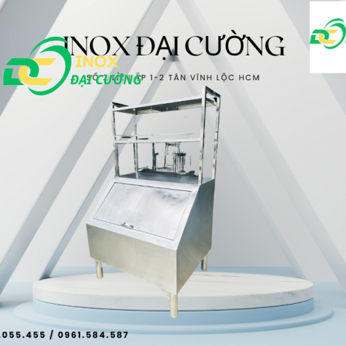 🔥 THÙNG ĐÁ NGHIÊNG INOX ĐẠI CƯỜNG – GỌN GÀNG, TIỆN DỤNG, CHUYÊN NGHIỆP 🔥