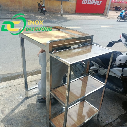 KỆ GIÁ MÁY SẤY - MÁY GIẶT MỞ RỘNG LOẠI INOX CHỐNG RUNG INOX ĐẠI CƯỜNG KE002