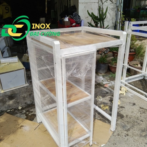 KỆ GIÁ MÁY SẤY - MÁY GIẶT MỞ RỘNG CHỐNG RUNG SẮT SƠN TĨNH ĐIỆN/ INOX ĐẠI CƯỜNG KE004