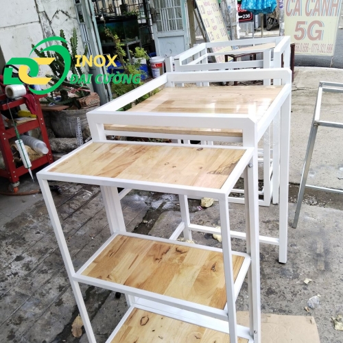 KỆ GIÁ MÁY SẤY - MÁY GIẶT MỞ RỘNG CHỐNG RUNG SẮT SƠN TĨNH ĐIỆN/ INOX ĐẠI CƯỜNG KE004