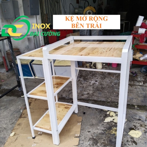 KỆ GIÁ MÁY SẤY - MÁY GIẶT MỞ RỘNG CHỐNG RUNG SẮT SƠN TĨNH ĐIỆN/ INOX ĐẠI CƯỜNG KE004