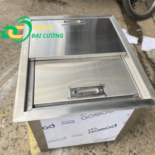 Thùng Đá inox Âm Bàn 70x50x50/ thùng đá âm quày pha chế