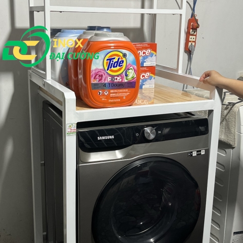 KỆ GIÁ MÁY GIẶT có kệ trên INOX ĐẠI CƯỜNG KE001