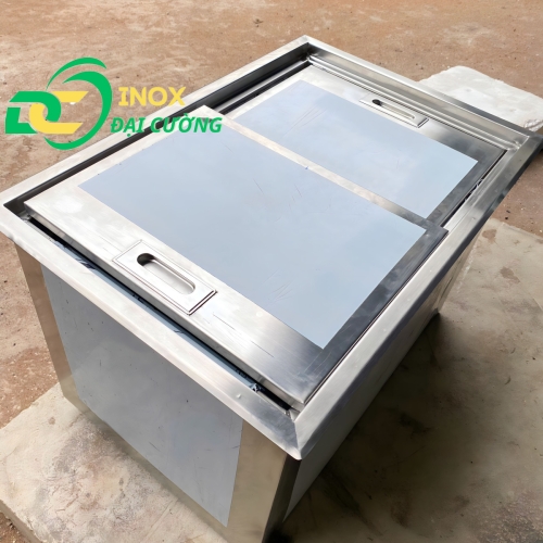 Thùng Đá inox Âm Bàn 70x50x50/ thùng đá âm quày pha chế