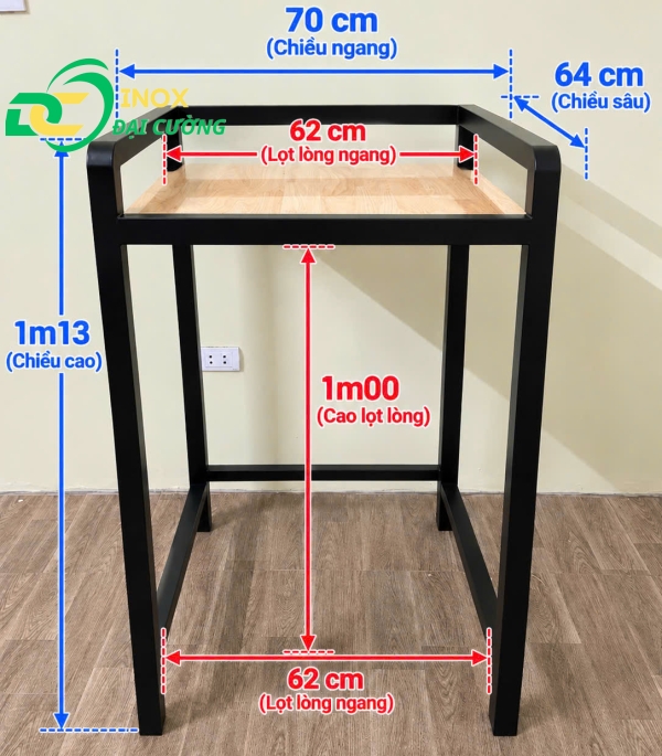 KỆ GIÁ MÁY SẤY - MÁY GIẶT CHỐNG RUNG  SƠN TĨNH ĐIỆN/ INOX ĐẠI CƯỜNG KE003