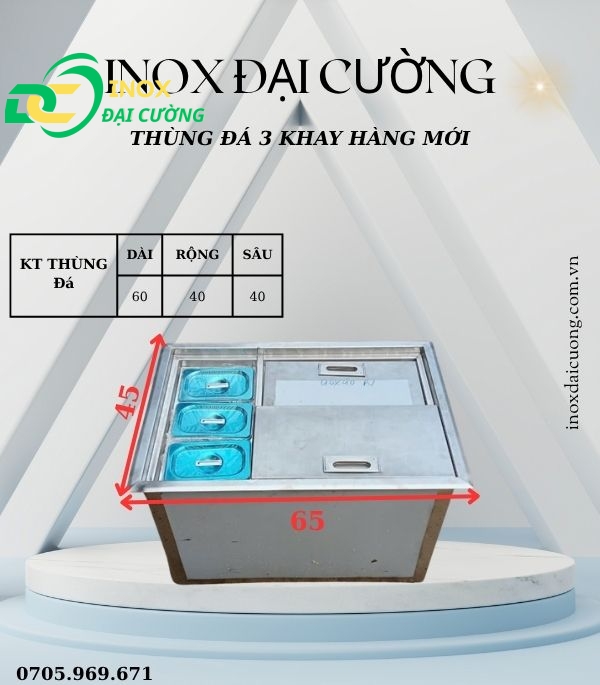 THÙNG KÈM 3 KHAY TOPING 65x45x40